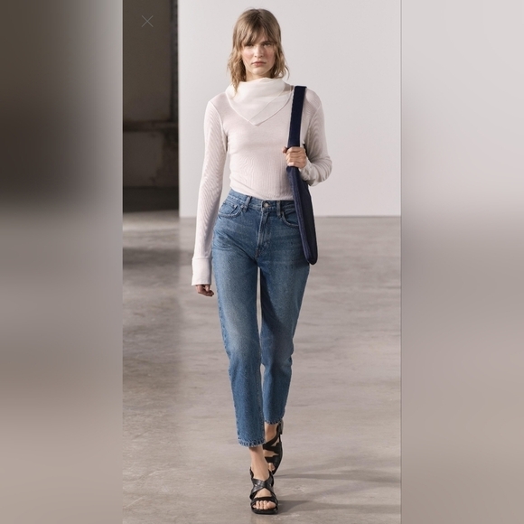 We The Free by Free People Jeans Women's Size 30 High Rise Straight Leg Med Wash - Picture 1 of 10